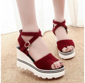 Breathable Slipsole Lady Sandals Peep Toes Platform Shoes Casual Female Shoes