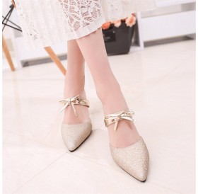 Women High Thin Heels Slipper All Match Clothes Pointed Toe Footwear Shoes