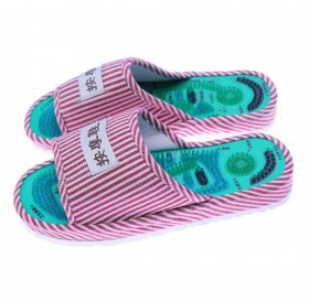 Striped Reflexology Foot Acupoint Slipper Promote Blood Circulation Shoes