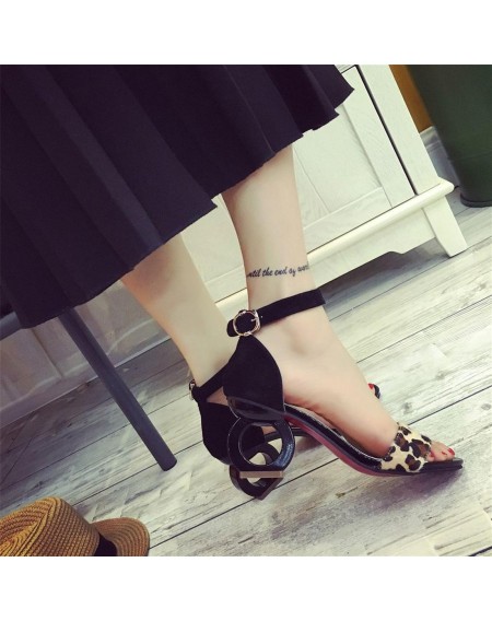 Women Casual Suede Sandals Thick High Heels Open Toe Party Dress Shoes