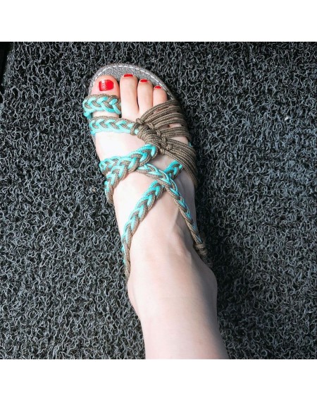 Women Summer Beach Sandals National Style Ladies Casual Weave Sandals Shoes