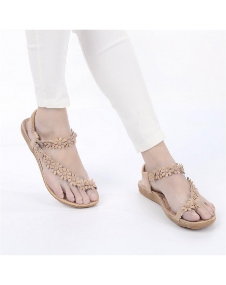 Two Colors Summer Women Casual Floral Flat Shoes Beach Sandals Slippers Shoes