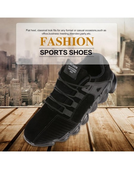 Male Casual Shoes Lightweight Anti-slip Shoe Sole Flat Heel Lace-up Closure