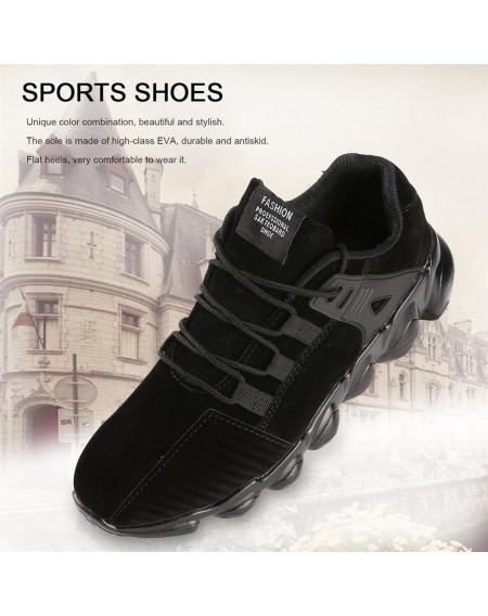 Male Casual Shoes Lightweight Anti-slip Shoe Sole Flat Heel Lace-up Closure