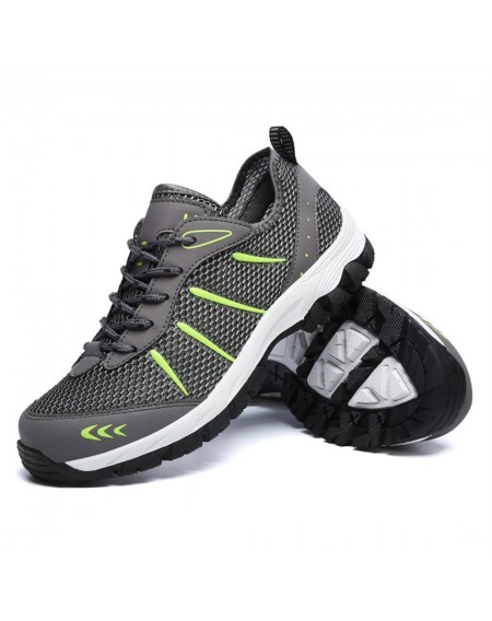 Fashion Mixed Color Men Sports Shoes Breathable Mesh Upper Running Shoes