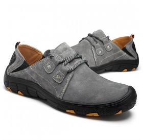 Trendy Design Autumn Men Male Soft Leather Outdoor Climbing Flat Shoes