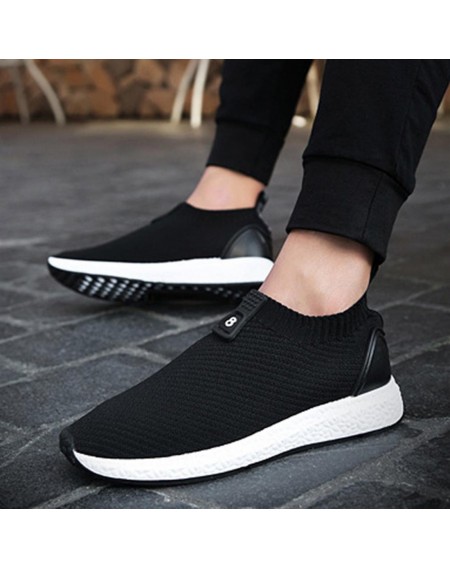Fashion Men Breathable Sport Running Shoes Slip-on Jogging Walking Sneakers
