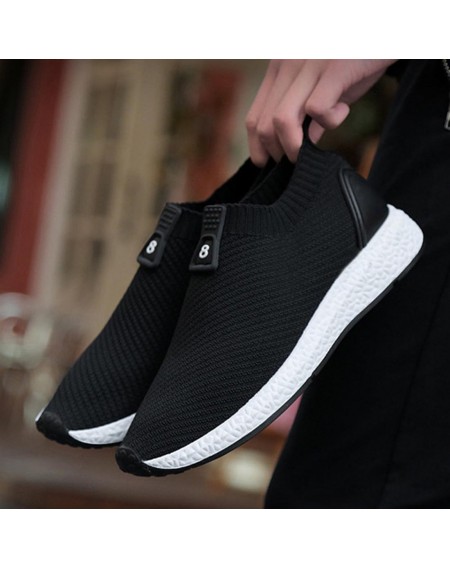 Fashion Men Breathable Sport Running Shoes Slip-on Jogging Walking Sneakers