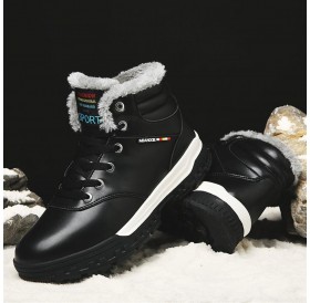 Fashion Plus Velvet Men Shoes Anti-skid Rubber Sole Winter Warm Casual Shoes