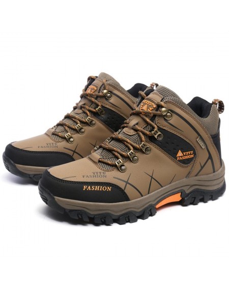Anti-slip Wear Resistant Outdoor Sports Shoes Lace-up Men Mountaineering Boots