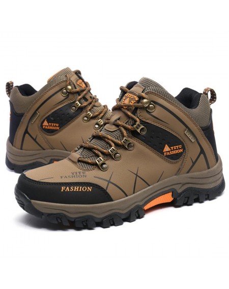 Anti-slip Wear Resistant Outdoor Sports Shoes Lace-up Men Mountaineering Boots