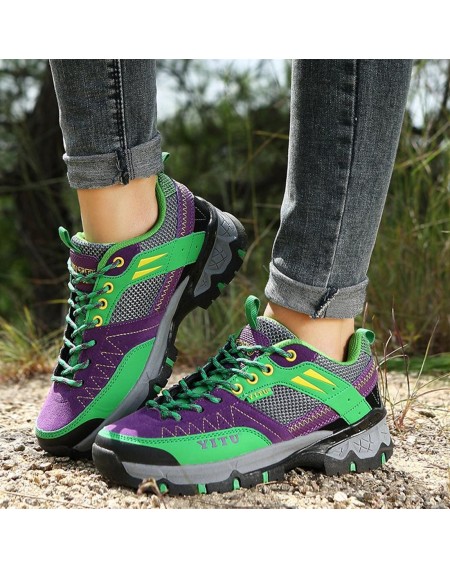 Outdoor Climbing Hiking Mountaineering Boots Anti-slip Sport Shoes For Couple